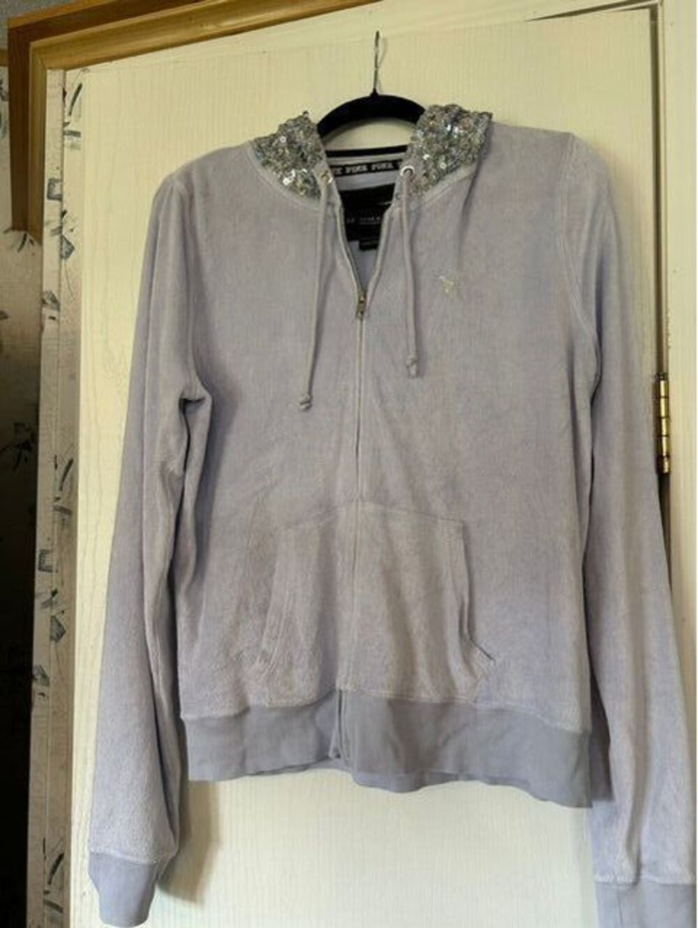 Victorias Secret Pink Lavender Velour Hoodie